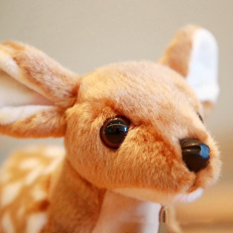Cartoon Sika Deer Short Plush Toy, Bright Color Funny Portable Soft Kids Toys, Cute Stuffed Animal Gift