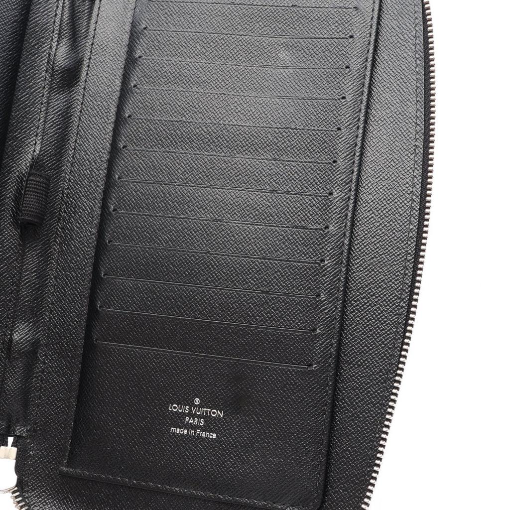 Used LOUIS VUITTON Atoll Around long wallet N48255 Damier graphite leather PVC Black Used mens