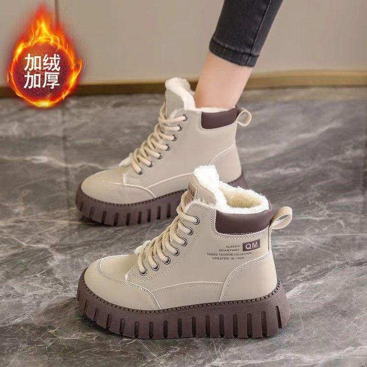 

Ботинки Martin большие хлопковые туфли женские зимние бархатные хлопковые сапоги утолщенные женские туфли 2024 новые зимние теплые зимние сапоги 40