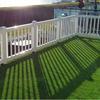 Live Broadcast Luxurious Outdoor Café with Green Artificial Turf