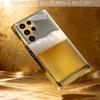 Beer Atmosphere Simplicity High-end Electroplating Glass PhoneCase for Samsung Galaxy S26 S25 S24 S23 S22 S21 FE,Ultra,Plus