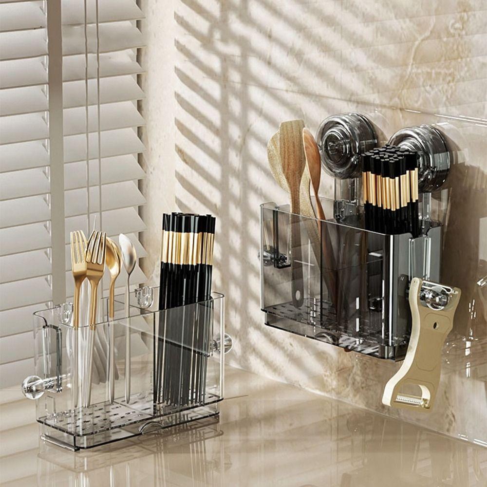 Large Capacity Chopstick Storage Box Plastic Chopsticks Tube Practical Chopstick Cage  for Home