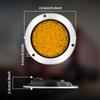 Ygmylandbb LED Truck Tail Lamp Trailer Tail Light 24V Turn Signal Universal Round Truck Trailer Boat Tail Light Yellow Patterned Lens Set of 2