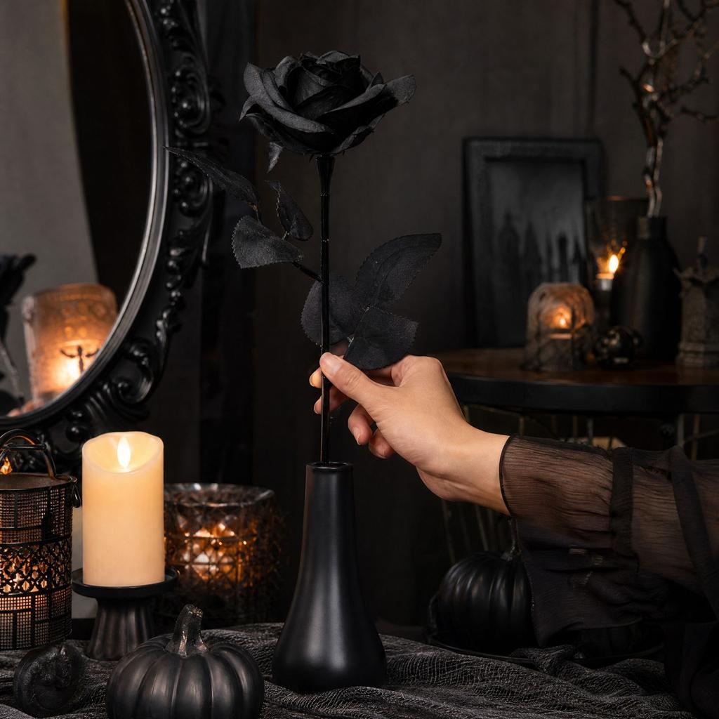 Halloween Artificial Flowers Roses Gothic Floral Arrangement for Home Decor