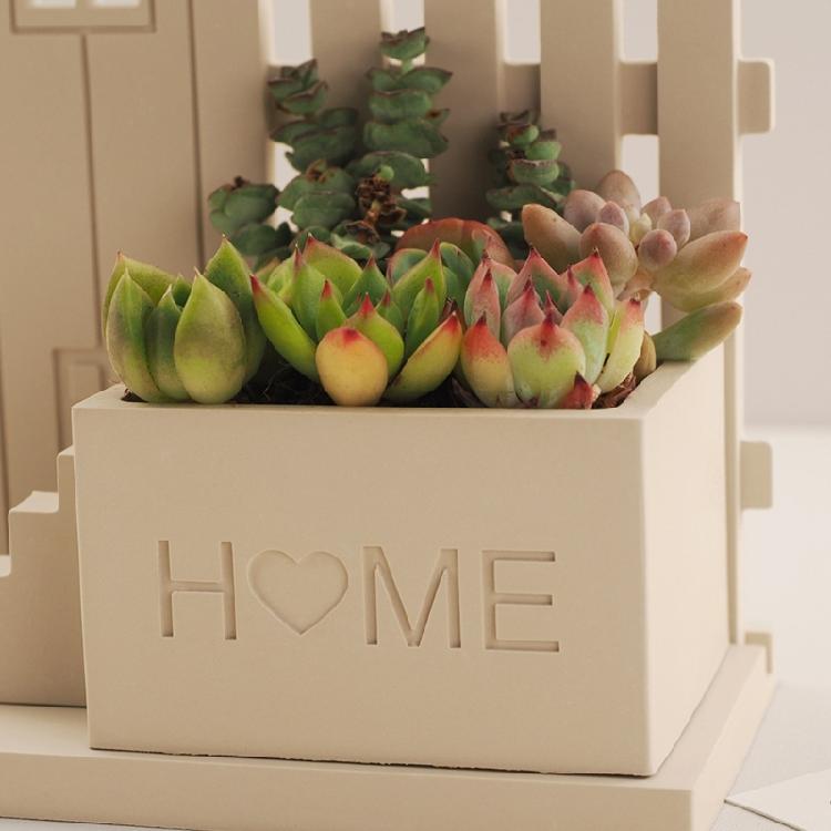 House Shaped Silicone Molds Succulents Planter Molds Cement Clay Mould for Epoxy Resin, Candle Holder Home Decoration