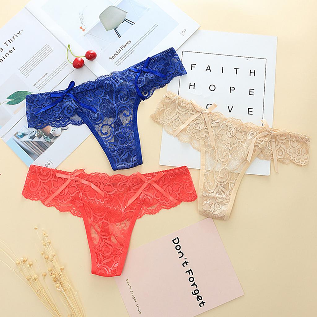 Women's Fashion Sexy Lace G-string Briefs Panties Thongs Underwear Knickers