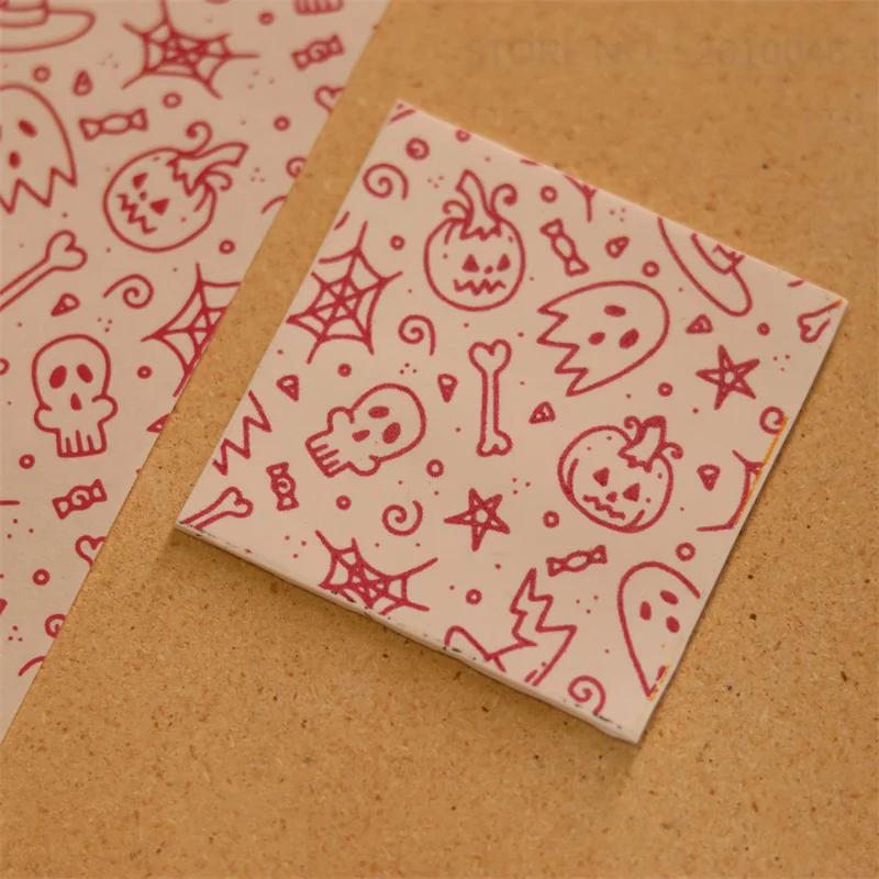 Halloween Theme Series Polymer Clay Transfer Paper DIY Earrings Jewelry Coloring Color Sticker Ceramic Craft Pottery Making Tool