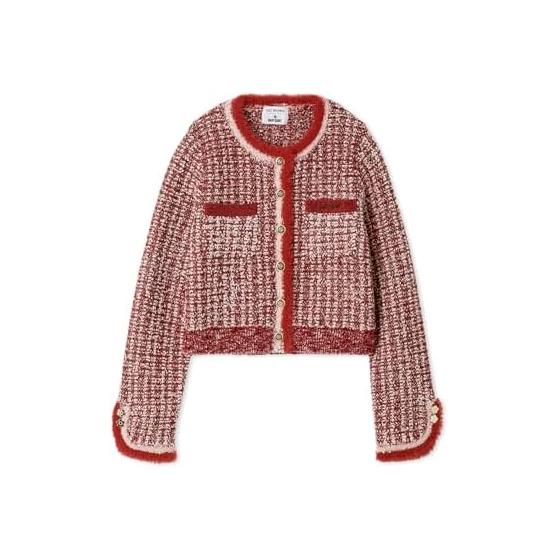 [LILY BROWNMARY QUANT] Daisy button tweed knit jacket