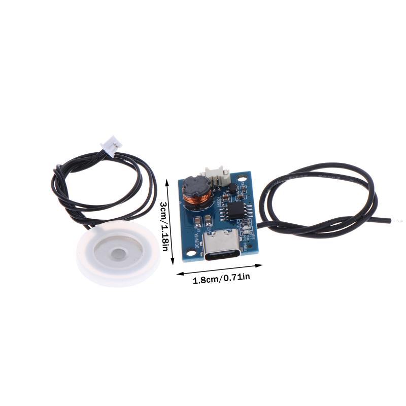 

Mini Humidifier Diy Kit DC5V Single Module Ultrasonic Nebulizer Humidifier Nebulizer Driver Module Type-C W Water Level Sensor