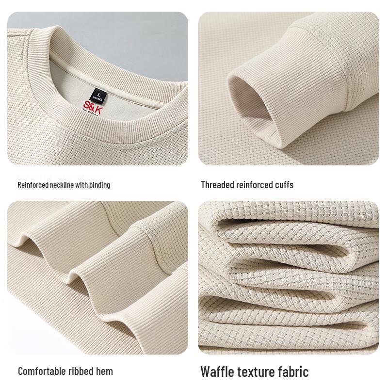 Baleno S&K Men's Waffle Knit Panda Graphic Long-Sleeve Top