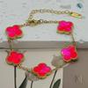 New Shiny Four-leaf Clover Bracelet Five-flower Fashion Sense Hand Jewelry Simple Jewelry