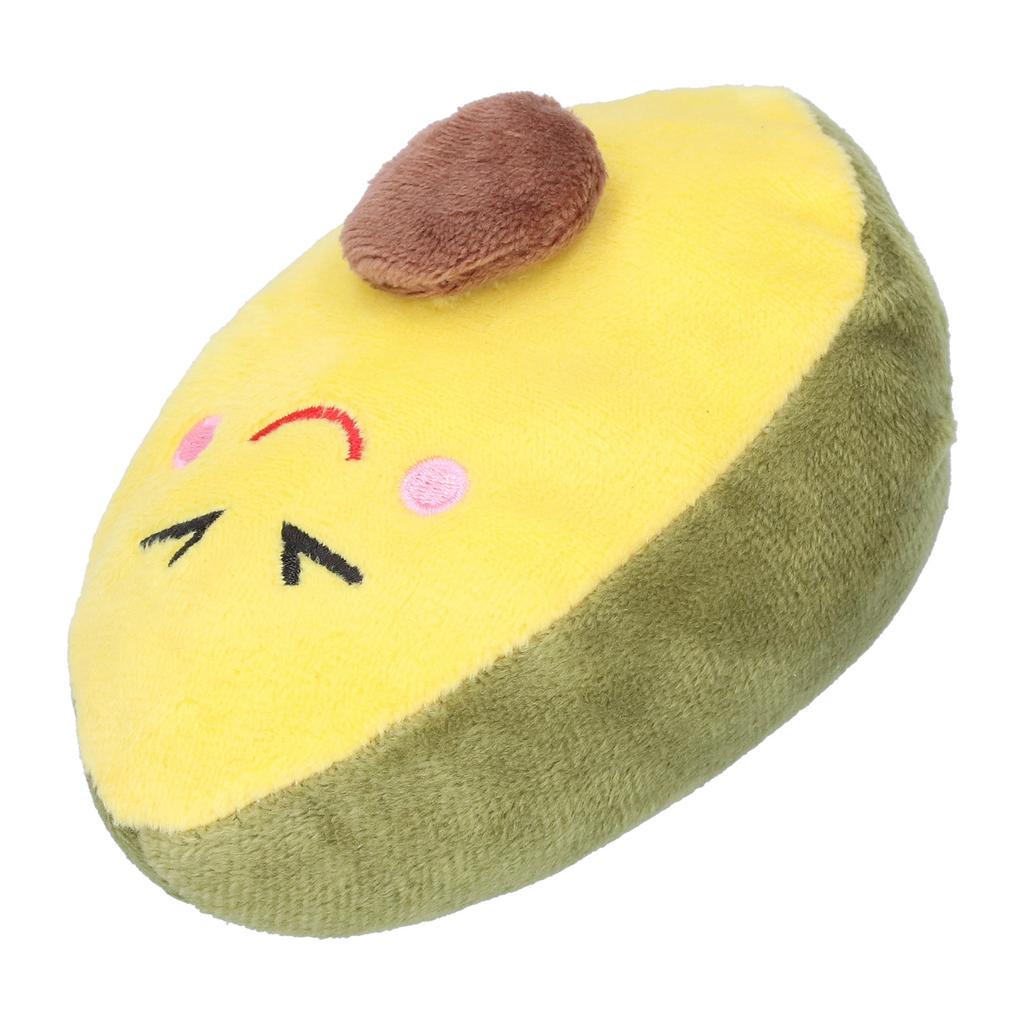 Avocado Shape Pet Chew Toy Plush Dog Playing Teething Toys with Sound for Small Dogs