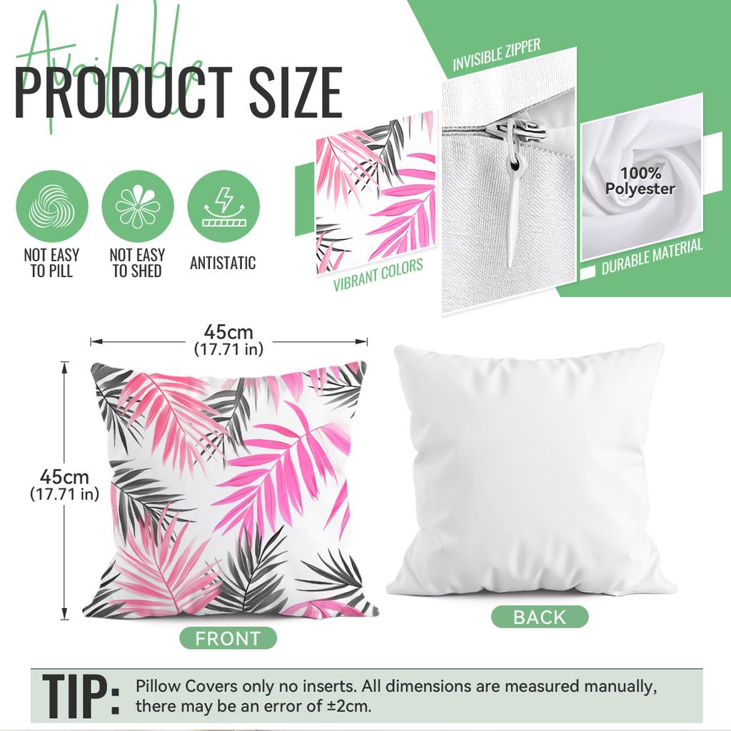 Pink Bohemian Style Cushion Pillowcase Printed Polyester 45x45cm Throw Pillowcover Decorative Sofa Cushion Pillowslip Home Decor