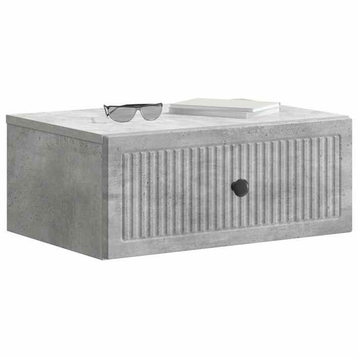 Cabinet de chevet - MAISON EXCLUSIVE - 2 pièces - Gris béton - Bois d'ingénierie - Vintage