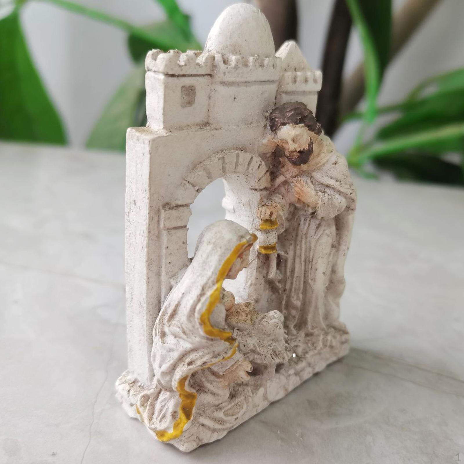 

Holy Family Statue Christmas Figure Artwork Nativity Scene Figurine for Bedroom Decor