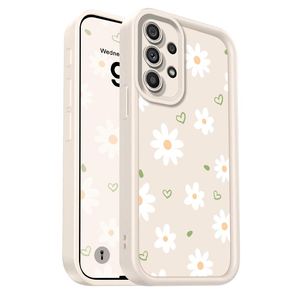 Floating Daisies Phone Case For Samsung Galaxy A54 A34 A14 A73 A53 A33 A23 A13 A72 A52 A52S A32 A22 A71 4G 5G Staircase Soft Cov