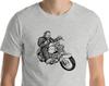 Bigfoot Sasquatch Motorcycle Rider Shirt, Gorilla Biker Short-Sleeve Unisex T-Shirt