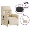 Electric Massage Chair Cream Fabric