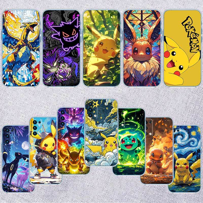 Cartoon Pokemon Case for Motorola E7 E22 E20 E13 E15 E22S E30 E40 G10 G20 G04 G22 G23 G05 G75 G35 G55 G6 G7 G8 G9 Plus Power Play