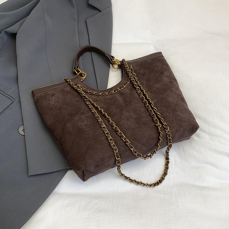 Tote Bag, Laid-back Style, Large-capacity Hand-held Women's Bag, Fashionable Chain Single-shoulder Bag