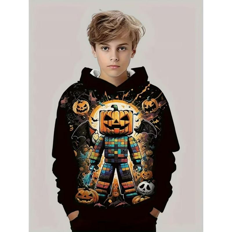

Модная мужская толстовка с капюшоном, аниме-паттерн с тыквой, 3D-принт, свитшоты, худи, весенняя и осенняя уличная повседневная толстовка для мальчика, мужской оверсайз-топ, одежда S