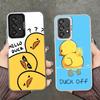 Funny Cute Cartoon Duck Shockproof Phone Case for Samsung A17 A16 A15 A14 A37 A57 A36 A56 A26 A35 A55 A25 A34 A54 A24 A13 A23 A3