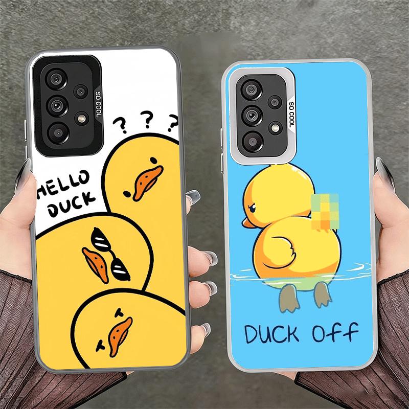 Funny Cute Cartoon Duck Shockproof Phone Case for Samsung A17 A16 A15 A14 A37 A57 A36 A56 A26 A35 A55 A25 A34 A54 A24 A13 A23 A3