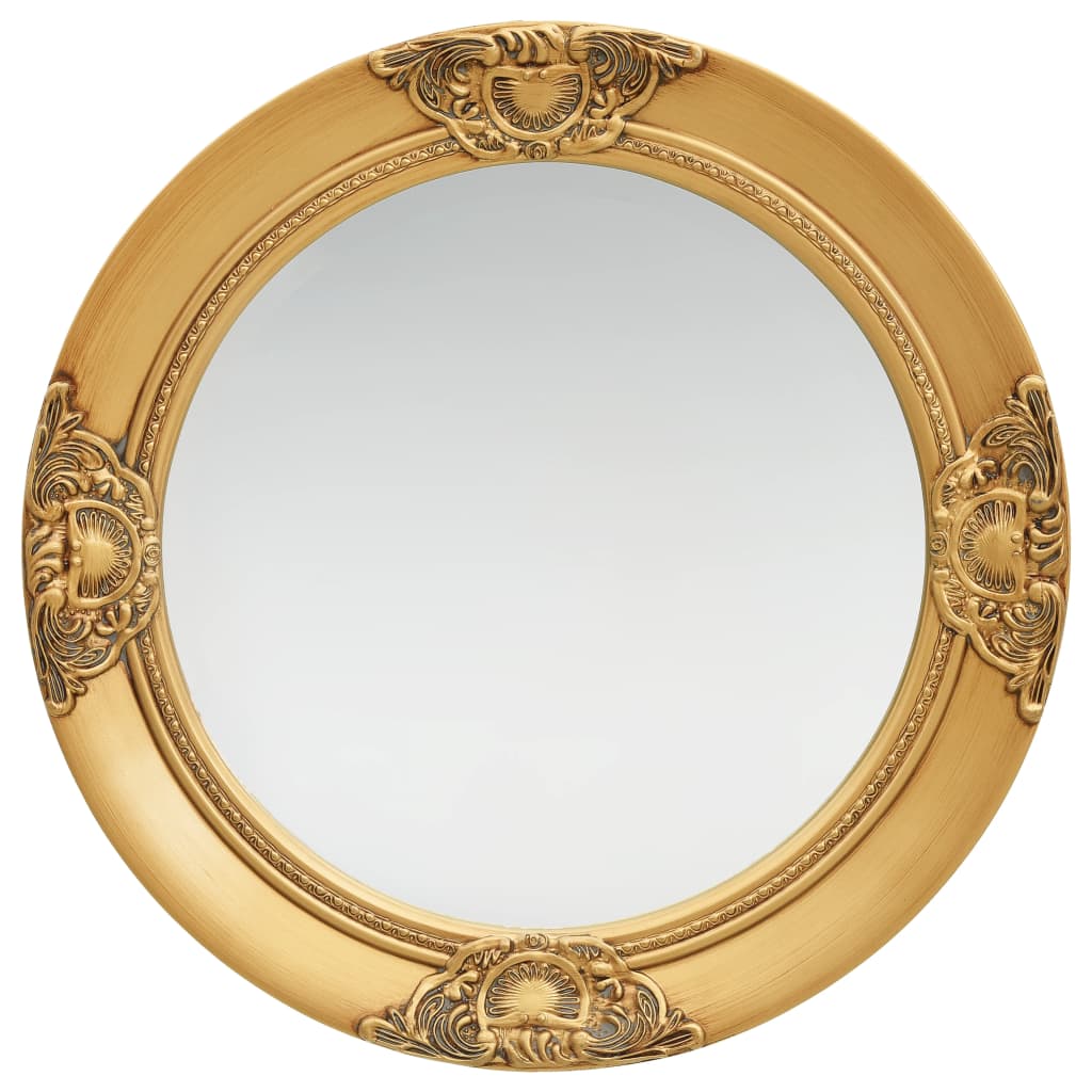 Baroque Style Wall Mirror 50 cm Golden