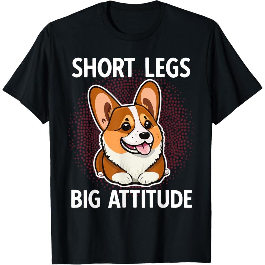 Short Legs Big Attitude Corgi T-Shirt(1)