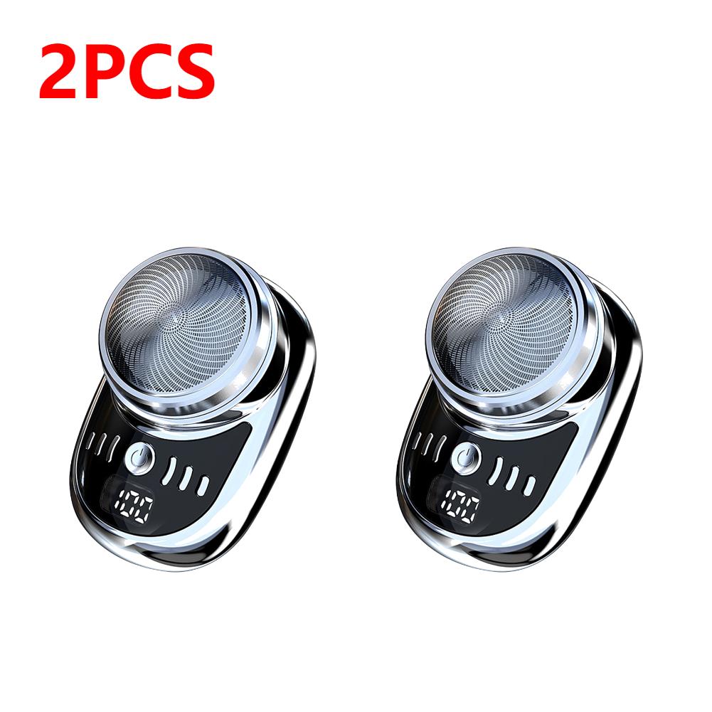 Men Mini Electric Travel Shaver with Digital Display Face Beard Trimmer Washable Rechargeable Shaver Pocket Size Portable Shaver