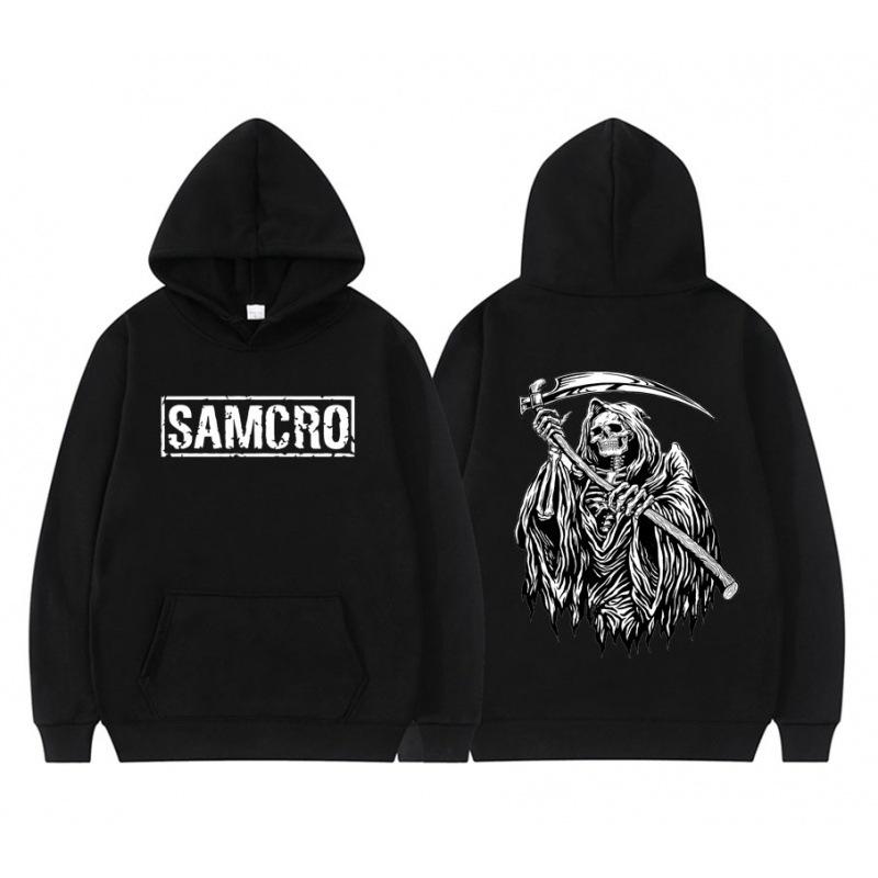 2025 Sons of Anarchy SAMCRO Doppelseitig Drucken Streetwear Männe
