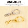 Versatile 100 Piece D Hook Keychain Hardware With Jump Rings, Metal Split Key Ring Clips With Chain For Craft Charm Making DIY