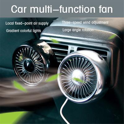 Multifunktionaler Auto-Ventilator, Auto-Luftauslass, Mittelkonsole, Windkraft-Erweiterung, USB-Stummschaltung, Mini-Ventilator