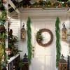 Real Touch Norfolk Pine Garland with Green Vine - Lifelike Artificial Greenery for Christmas, for Table, Mantle,Wall Decor,Decor