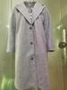 2024 Women's Autumn/Winter Long Sleeve Woolen Overcoat with Turn-Down Collar