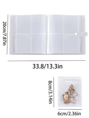 Jewelry Storage Box Earrings Anti-oxidation Ring Hand Decoration Transparent Dust Storage Bag Necklace Jewelry Book Sealed Bag