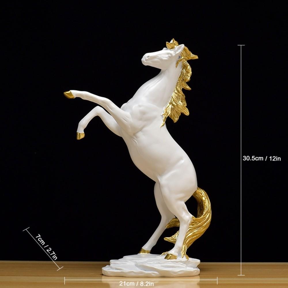 Desktop Standing Horse Figurine Resin Standing Horse Statue Standing Horse Decoration  Home