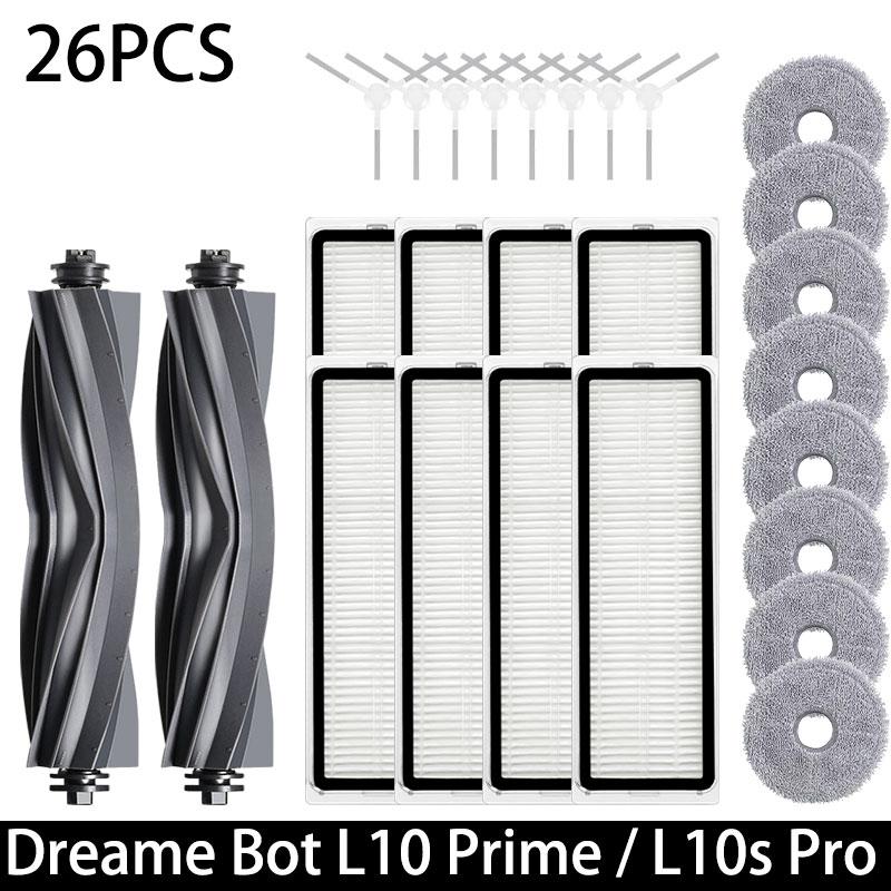 Dreame Bot L10 Prime / L10s Pro / L10 Pro Zubehör Hauptseitenbürste Hepa-Filter Mopptuch Roboter Ersatzteile