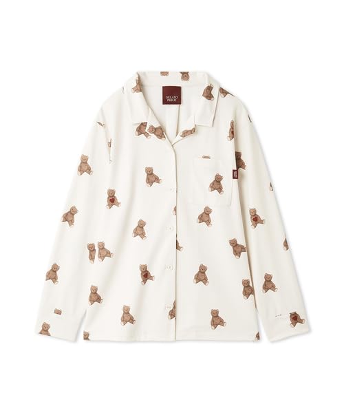 

Gelato Pique Valentine Inlaid Heart Bear Print Shirt PWCT251295CRMF