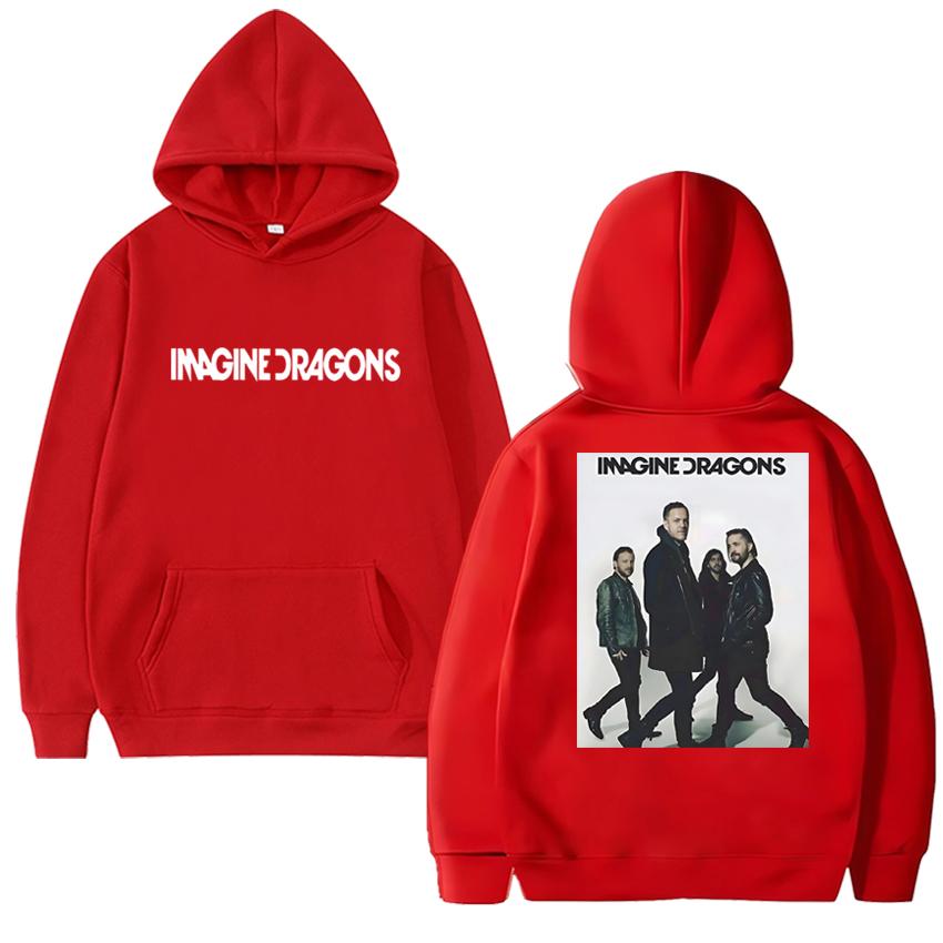Rock Band 90s Imagine Dragons World Tour 2025 Print Streetwear Hoodie Men Women Vintage Casual Pullover Unisex Fleece Sweatshirt