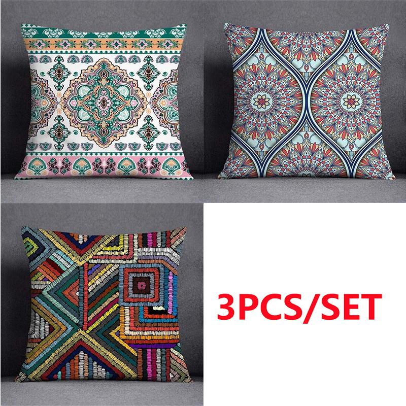 

3 шт./компл. богемная ретро индийская наволочка с принтом мандалы квадратный автомобильный диван офисный домашний декор пледы наволочка KBP8617