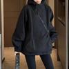 Harajuku Stijl Dames Jas Koreaanse Mode Streetwear Oversize Rits Capuchon Vintage Y2k Jassen Windbreaker Casual Jas