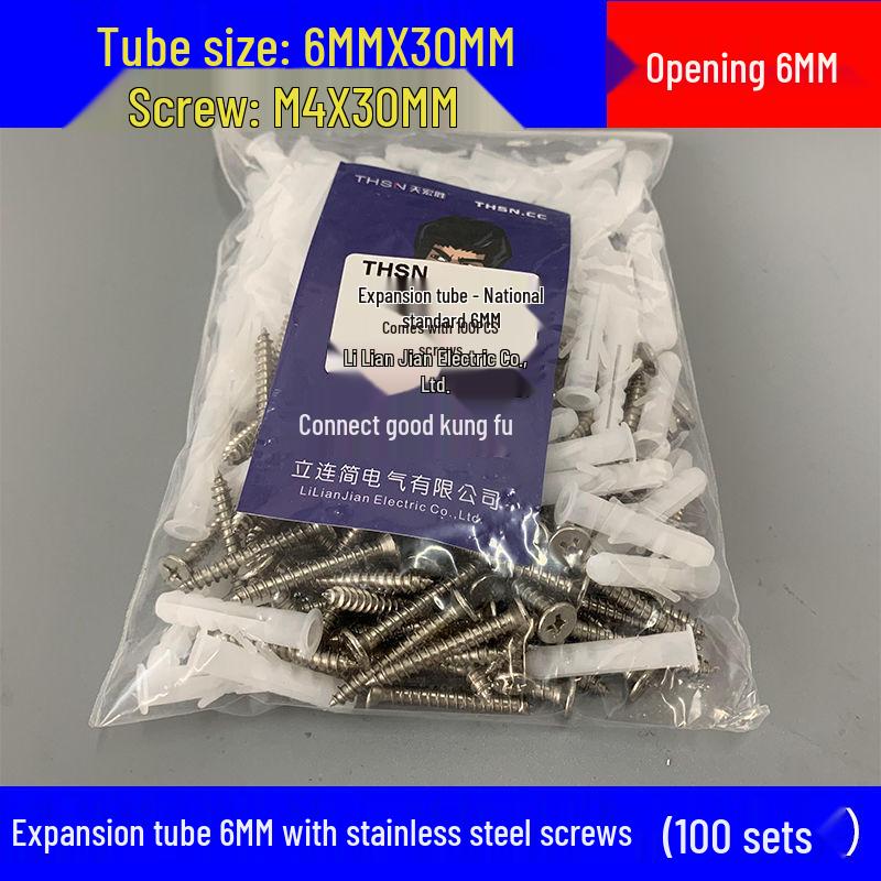 Plastic Expansion Tubes & Stainless Steel Screws Set (5mm-12mm)