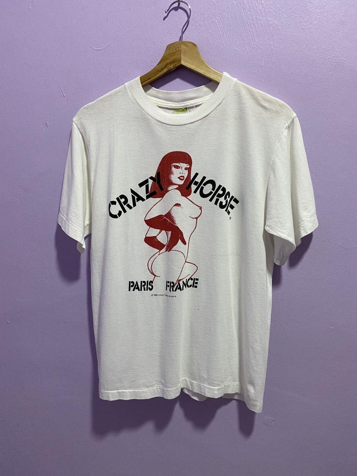 Vingtage 80s crazy horse paris retro tshirt , vintage music tshirt Unisex T-Shirt L
