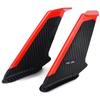 Universal Carbon Fiber Look Motorcycle Side Winglets Wind Fin Spoiler Trim Cover