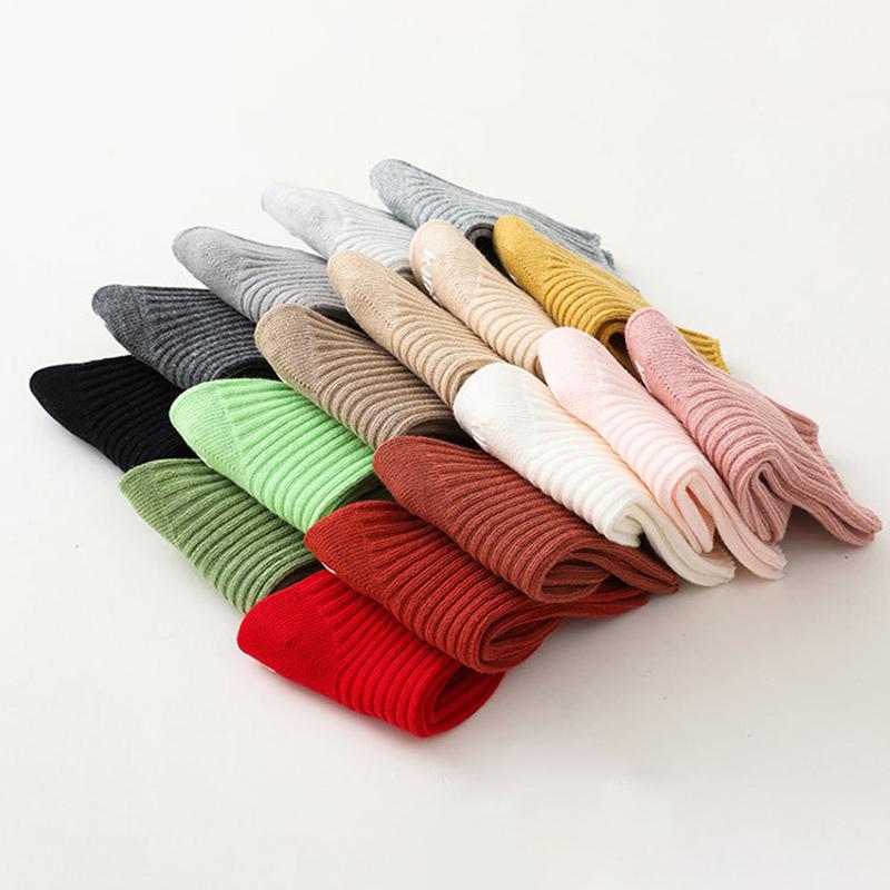 Bonbonfarbe Neue Kinder Baumwollsocke Für Jungen Kleinkinder Mädchen Knöchelsocken Gestreift Rutschfest Säugling Baby Bodensocke Weich