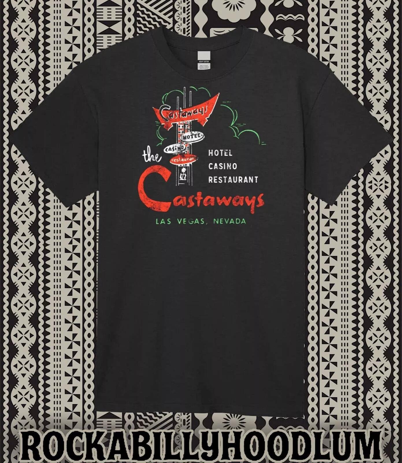

Retro Tiki Art Tee T Shirt Cotton Mug Bar Restaurant Castaways Las Vegas Casino M