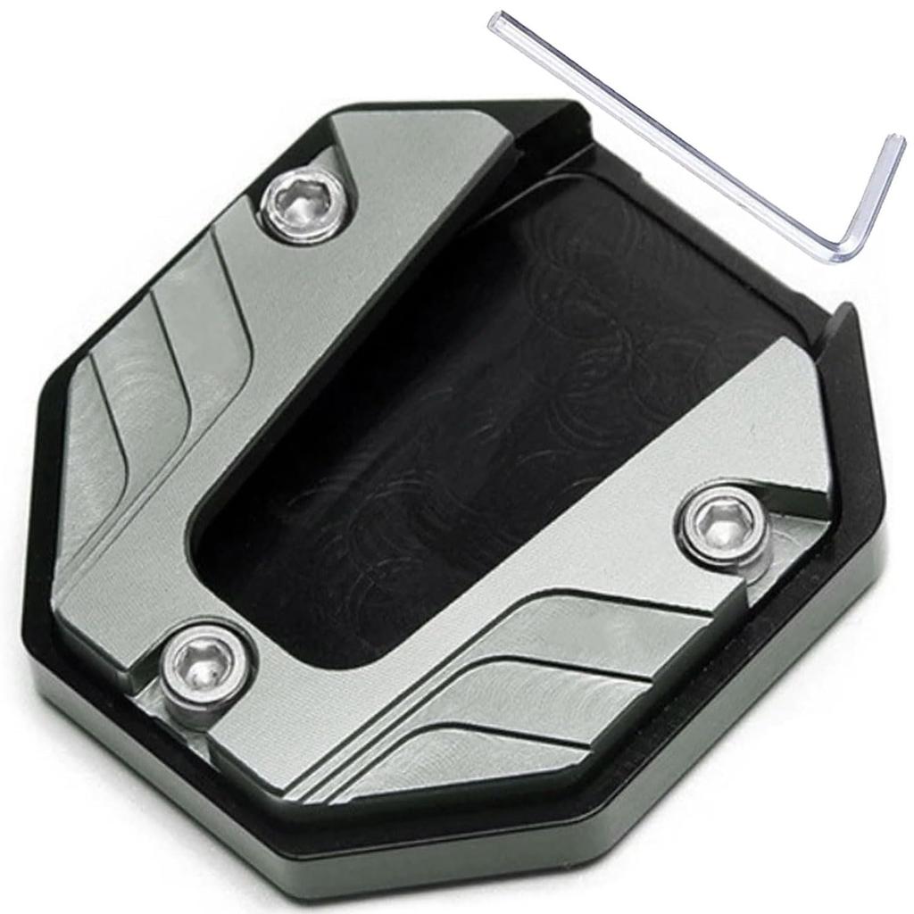 Univerzální boční stojan na motocykl, díly bočního stojanu, legované doplňky, vylepšená opěrka nohy s rozšířenou základnou (Šedá)