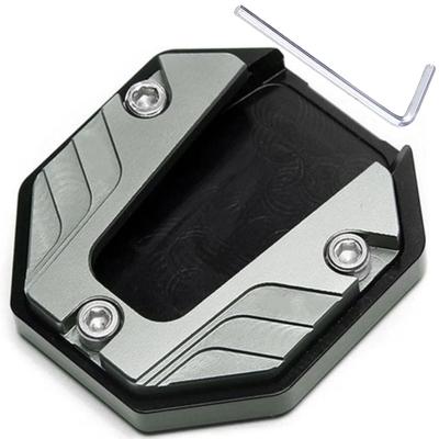 Motorcycle Side Stand Universal Side Stand Parts Alloy Dress Up Parts Improved Foot Brace with Extended Base (Gray)
