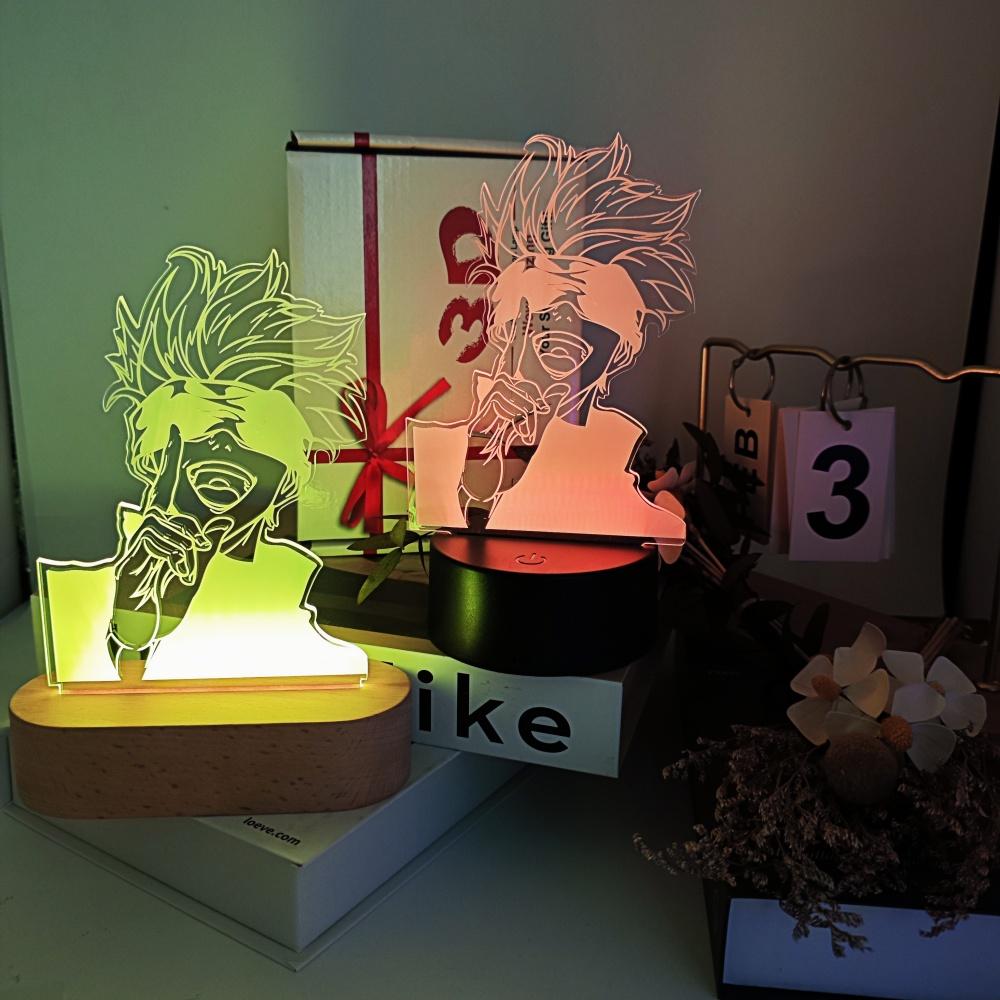 Action Figures Jujutsu Kaisen Gojo Satoru Anime Led Lights Decoration  Night Light Rgb Lampara Para Recamara Cool Stuff for Room